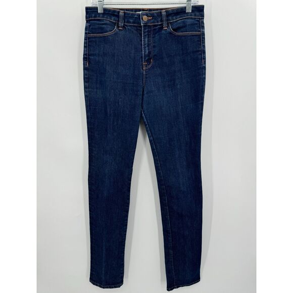J BRAND Bardot Pencil Leg Dark Wash Skinny Straight Jeans Size 30 - Picture 1 of 8